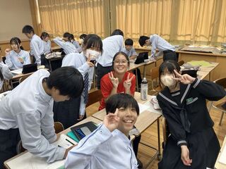 荒尾市青少年国際交流推進事業の様子