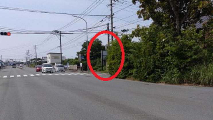 交差点(横断歩道からみた)