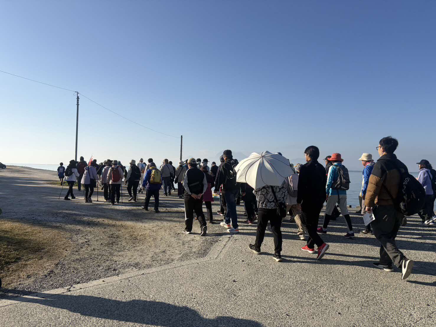 歩いている様子